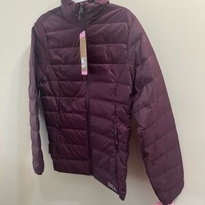 Eddie Bauer Woman’s Puffer Down 650 Down Jacket - Burgundy Plum Size S